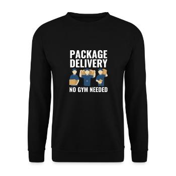 Postman Postman Postman Postman - Unisex Sweatshirt - black - Front - Alina (178cm) & Michal (187cm)