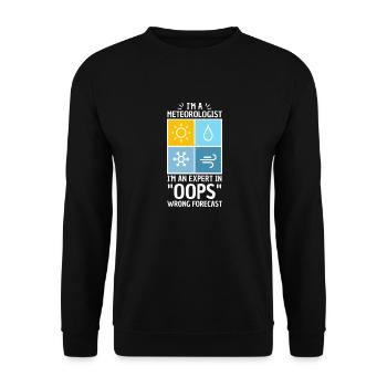 Meteorology pun for meteorologist - Unisex Sweatshirt - black - Front - Alina (178cm) & Michal (187cm)