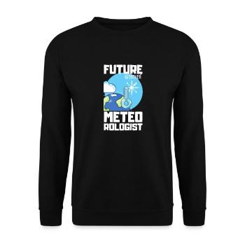 Meteorologie Wortspiel Für Meteorologe - Unisex Pullover - Schwarz - Vorne - Alina (178cm) & Michal (187cm)