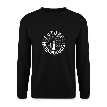 Meteorology pun for meteorologist - Unisex Sweatshirt - black - Front - Alina (178cm) & Michal (187cm)
