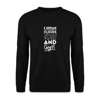 Meteorologie Wortspiel Für Meteorologe Ich Sehe - Unisex Pullover - Schwarz - Vorne - Alina (178cm) & Michal (187cm)