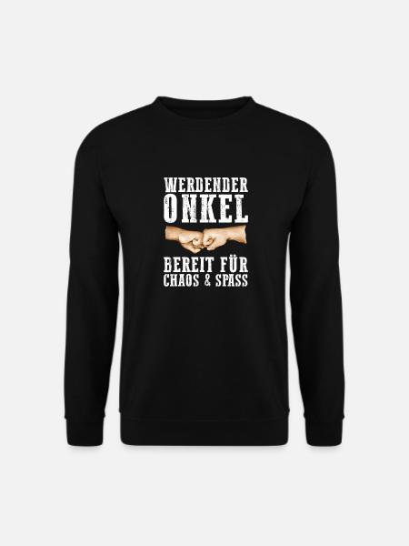 Du Wirst Onkel Werdender Onkel Geschenk - Unisex Pullover - Schwarz