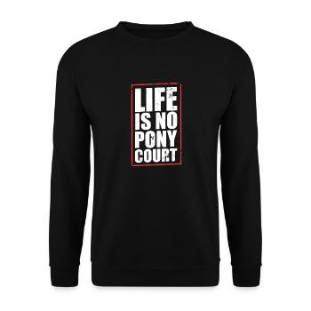 Denglish saying - Unisex Sweatshirt - black - Front - Alina (178cm) & Michal (187cm)