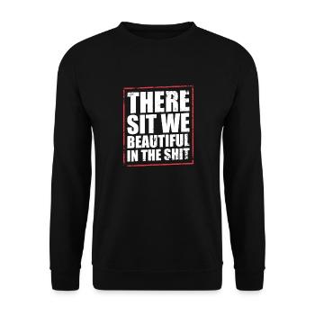 Denglish saying - Unisex Sweatshirt - black - Front - Alina (178cm) & Michal (187cm)