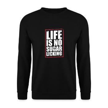 Denglish saying - Unisex Sweatshirt - black - Front - Alina (178cm) & Michal (187cm)