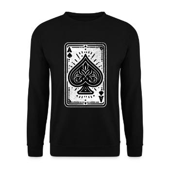 Ace of Spades Card - Unisex Sweatshirt - black - Front - Alina (178cm) & Michal (187cm)