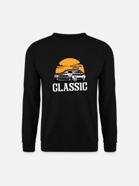 rétro car - Sweat-shirt Unisexe - noir