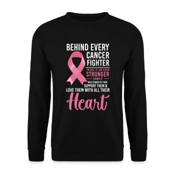Cancer Fighter Fight Cancer - Unisex Sweatshirt - black - Front - Alina (178cm) & Michal (187cm)