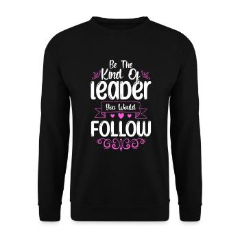 Boss Office Company Employee - Unisex Sweatshirt - black - Front - Alina (178cm) & Michal (187cm)