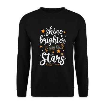 Sternschnuppe Traum Teleskop Wünsche - Unisex Pullover - Schwarz - Vorne - Alina (178cm) & Michal (187cm)