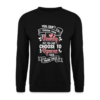 Liebe Familienmitglied Party Zuhause - Unisex Pullover - Schwarz - Vorne - Alina (178cm) & Michal (187cm)