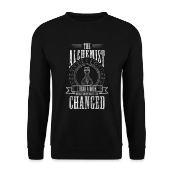 Alchemist magically makes wisdom - Unisex Sweatshirt - black - Front - Alina (178cm) & Michal (187cm)