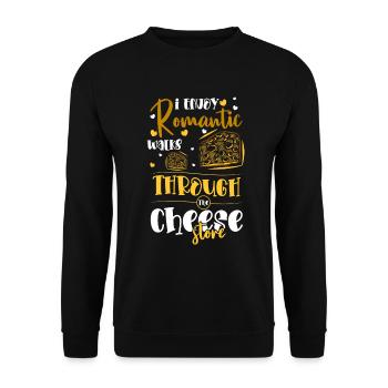 Cheese Lover Cheddar Parmesan Cheesecake - Sweat-shirt Unisexe - noir - Devant - Alina (178cm) & Michal (187cm)