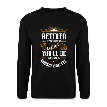 Pensioner Granny Pension Senior - Sweat-shirt Unisexe - noir - Devant - Alina (178cm) & Michal (187cm)