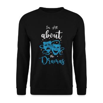 Schauspieler Drama Kunst Künstler - Unisex Pullover - Schwarz - Vorne - Alina (178cm) & Michal (187cm)