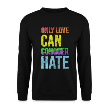 Herz Romantik Herzen Familie - Unisex Pullover - Schwarz - Vorne - Alina (178cm) & Michal (187cm)