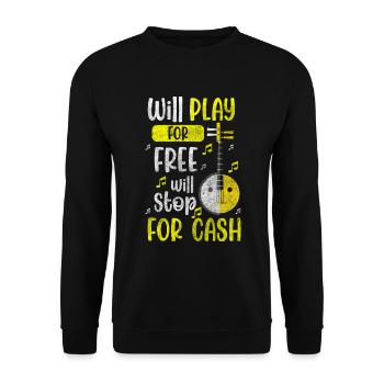 Musique de fanfare traditionnelle Musikverein Musiciens - Sweat-shirt Unisexe - noir - Devant - Alina (178cm) & Michal (187cm)