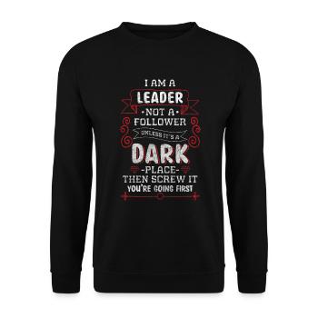 Chef Abteilungsleiter Angestellter - Unisex Pullover - Schwarz - Vorne - Alina (178cm) & Michal (187cm)