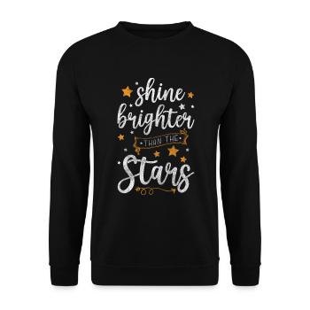 Ciel étoilé Wish Nuit de rêve - Sweat-shirt Unisexe - noir - Devant - Alina (178cm) & Michal (187cm)