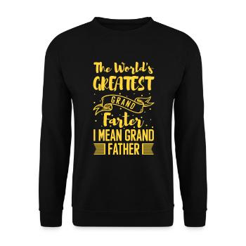 Grands-parents Grand-père Bébé - Sweat-shirt Unisexe - noir - Devant - Alina (178cm) & Michal (187cm)