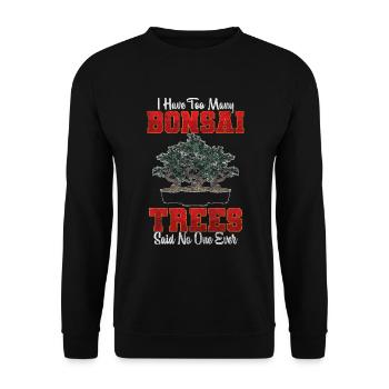 Bonsaï Jardinier Jardin De Relaxation - Sweat-shirt Unisexe - noir - Devant - Alina (178cm) & Michal (187cm)
