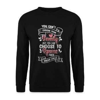Familientreffen Geborgenheit Kinder - Unisex Pullover - Schwarz - Vorne - Alina (178cm) & Michal (187cm)