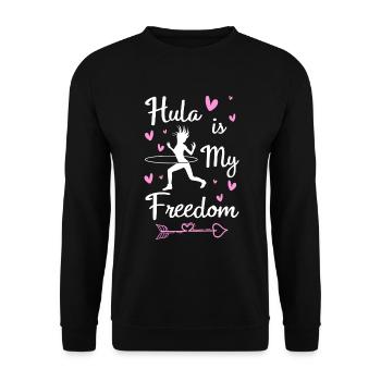 Motivation de remise en forme de cerceau - Sweat-shirt Unisexe - noir - Devant - Alina (178cm) & Michal (187cm)