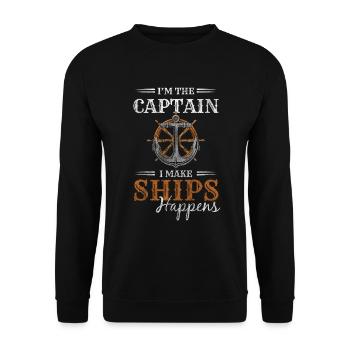 Model Making Water Maritime - Unisex Sweatshirt - black - Front - Alina (178cm) & Michal (187cm)