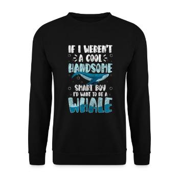 Wal Ozean Maritim - Unisex Pullover - Schwarz - Vorne - Alina (178cm) & Michal (187cm)