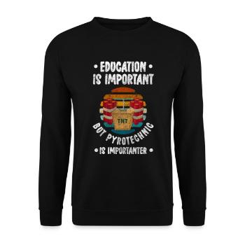 Pyro Party Pyroshow - Unisex Sweatshirt - black - Front - Alina (178cm) & Michal (187cm)