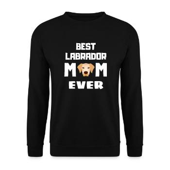 Meilleur Labrador Mama Dogs Fête des mères Labrador - Sweat-shirt Unisexe - noir - Devant - Alina (178cm) & Michal (187cm)