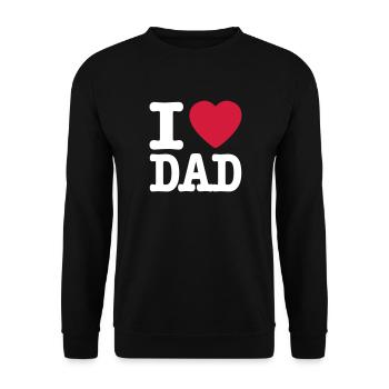 i love dad FR - Sweat-shirt Unisexe - noir - Devant - Alina (178cm) & Michal (187cm)