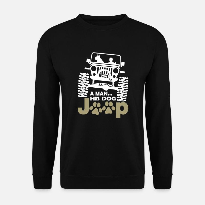 A Hérone His Dog Jeep - Sweat-shirt Unisexe - noir