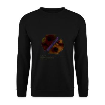 Illusions Collide: Two Faced Doll Graphic - Unisex Sweatshirt - black - Front - Alina (178cm) & Michal (187cm)