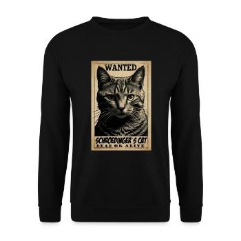 Schrödingers Katze -Wissenschaft und Studium - Unisex Pullover - Schwarz - Vorne - Alina (178cm) & Michal (187cm)
