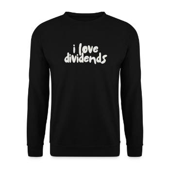 I love dividends - Unisex Sweatshirt - black - Front - Alina (178cm) & Michal (187cm)