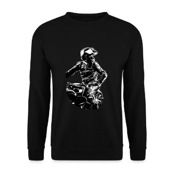 Moto style de vie / moto / motos motard - Sweat-shirt Unisexe - noir - Devant - Alina (178cm) & Michal (187cm)