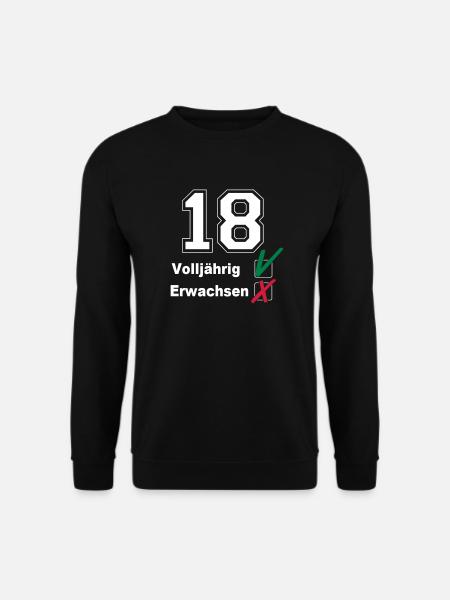 18. Geburtstag ,Volljährig , erwachsen(25) - Unisex Pullover - Schwarz
