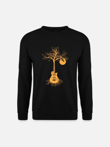 Gitarren Gitarrist Bassist Gitarre Vintage Tree - Unisex Pullover - Schwarz
