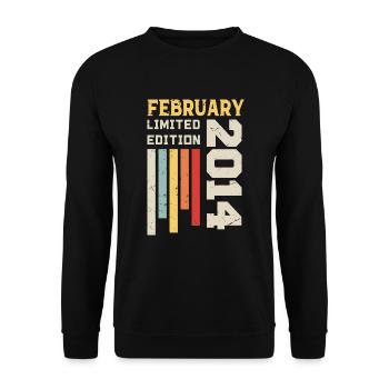 February 2014 - February 2014 Birthday Gift - Unisex Sweatshirt - black - Front - Alina (178cm) & Michal (187cm)
