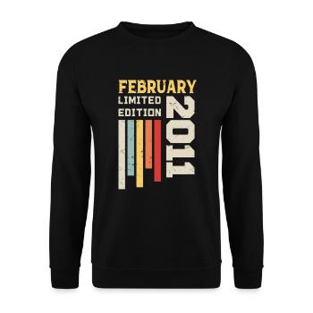 February 2011 - February 2011 Birthday Gift - Unisex Sweatshirt - black - Front - Alina (178cm) & Michal (187cm)