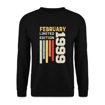 February 1999 - February 1999 Anniversary Gift - Unisex Sweatshirt - black - Front - Alina (178cm) & Michal (187cm)