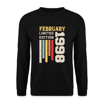 February 1998 - February 1998 Birthday Gift - Unisex Sweatshirt - black - Front - Alina (178cm) & Michal (187cm)
