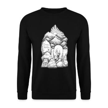 S'il vous plaît ne pas déranger - blanc - Sweat-shirt Unisexe - noir - Devant - Alina (178cm) & Michal (187cm)