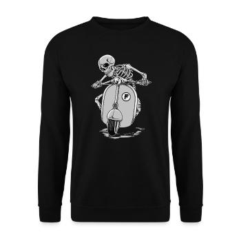 Moto Skull - Sweat-shirt Unisexe - noir - Devant - Alina (178cm) & Michal (187cm)