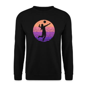 Joueuse de volleyball Joueuse de volleyball Filles - Sweat-shirt Unisexe - noir - Devant - Alina (178cm) & Michal (187cm)