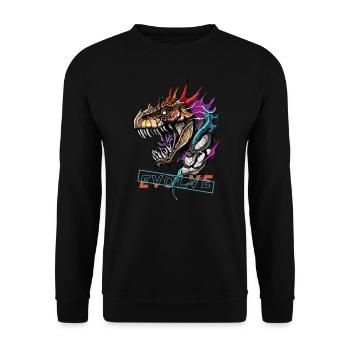 Rugissement de l’évolution du dragon - Sweat-shirt Unisexe - noir - Devant - Alina (178cm) & Michal (187cm)