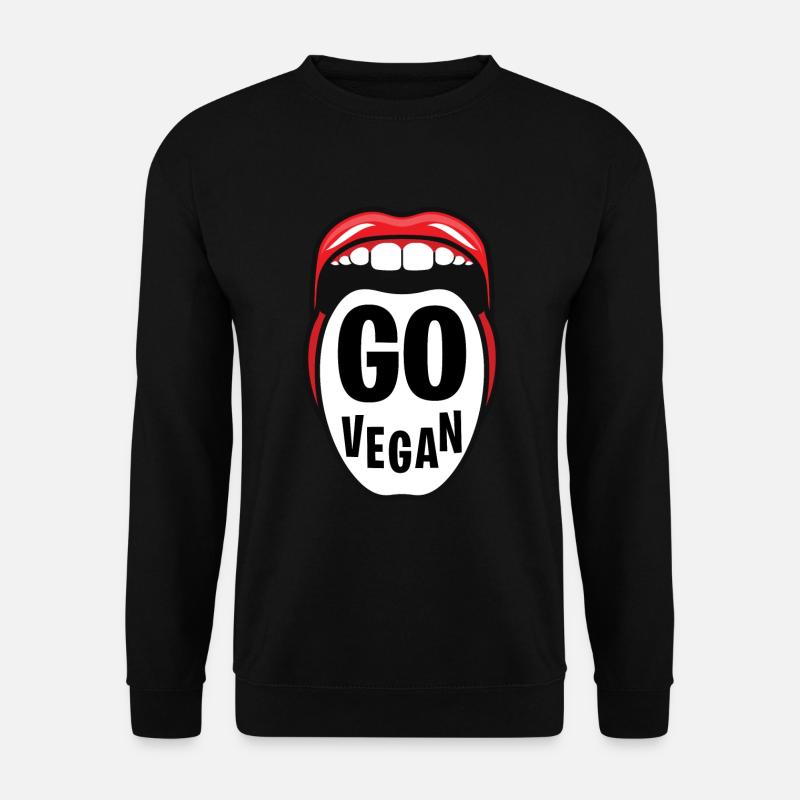 Go vegan - Unisex Pullover - Schwarz