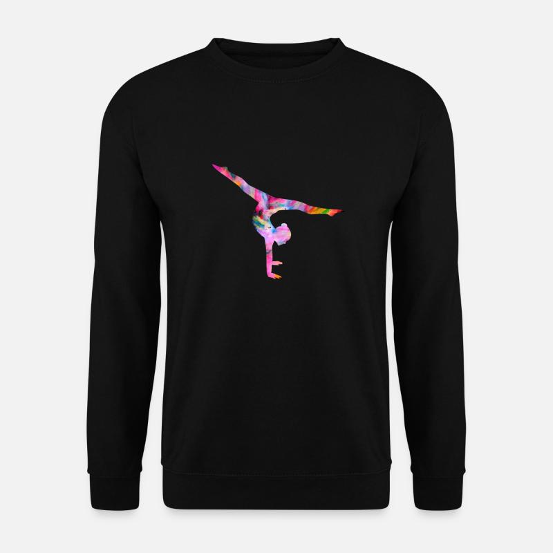 Turnen Handstand bunt - Unisex Pullover - Schwarz