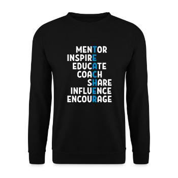 Teacher - Unisex Pullover - Schwarz - Vorne - Alina (178cm) & Michal (187cm)